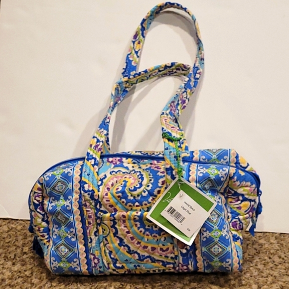 Vera Bradley Handbags - VERA BRADLEY Capri Blue handbag shoulder bag purse with long strap pockets NWT!
